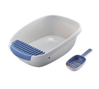 CFY652 For Cats and Dogs Only Enclosed Cat Litter Box, High Sided Extra Large for Big & Multiple Cats, Easy Cleaning with Scoop Indoor Use(White,XL)