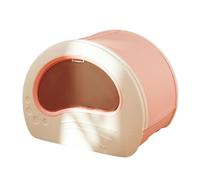 CFY652 For Cats and Dogs Only Extra Large Cat Litter Pan Fully Enclosed Box Stink-proof Splash-proof Drawer with Scoop Tidy and Easy to Clean Indoor Use(Pink)
