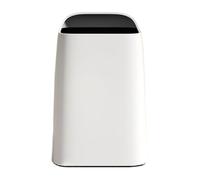CFY652 Indoor Modern Plastic Waste Basket, 10/18 Liter Open Top Trash Can, Touchless Garbage with Removable Inner Bin and Handle for Home Office Dumpster(White,18L)
