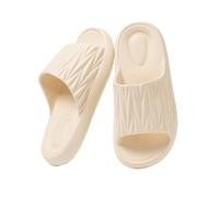 CFY652 Shower Shoes Unisex Lightweight Shower Slippers, Non-Slip Bathroom Shoes Open Toe Summer Home Beach Pool Slides Sandals Shower Slipper(White,Alpha Small)