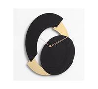 CFY652 Wall Clock Living Room Personalized Creativity Modern Simplicity Nordic Luxury Home Clock Fashion Wall Decoration Art, 48x60cm Decorate(Black)