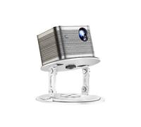 cfycfy987 Home Theater Desktop Projector Bracket 360 Degree Rotating Projector Stand Metal Bracket Universal Office Home Bedside Base Placement Table Portable(White)