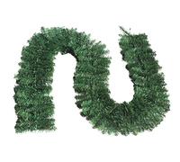 Cfythyab 2.7M/9ft Christmas Garland Decorations, 260 Branches Green Pine Garland Xmas Plain Wreath for Xmas Tree Fireplaces Stairs