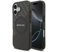 CG MOBILE AMG Double Layer Transparent Diamonds Compatible with MagSafe Case for iPhone 17 (Black/Red)