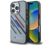 CG MOBILE BMW BMHCP16X23HTRAG Case for iPhone 16 Pro Max 6.9 Inch Grey Hard Case Motosport IML Random Stripes