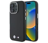 CG MOBILE BMW BMHMP16L23PMWK Case for iPhone 16 Pro 6.3 Inch Black Hard Case M Smooth Full Wrapped Metal