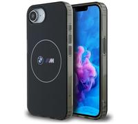 CG MOBILE BMW IML Metal White Circle Compatible with MagSafe Case for iPhone 16e (Black)