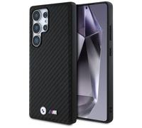 CG MOBILE BMW Leather Carbon Case for Samsung Galaxy S25 Ultra Compatible with MagSafe Black