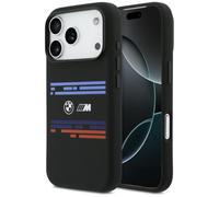 CG MOBILE BMW M Silicone Horizontal Strip Compatible with MagSafe Case for iPhone 17 Pro (Black)