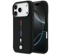 BMW M Series Silicone Tricolor Line Case with MagSafe for iPhone 17 Pro Black