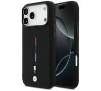 CG MOBILE BMW M Silicone Tri-Color Line Compatible with MagSafe Case for iPhone 17 Pro Max (Black)