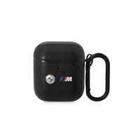 CG MOBILE BMW Motorsport Collection PU Leather Case With Curved Line Printed Logos Protective Cover/Accurate Cutouts/Premium Leather/Shockproof Compatible With Airpods (Airpods 1/2)