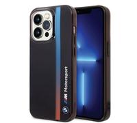 CG MOBILE BMW Phone Case for iPhone 14 Pro Max in Black IML Strip Fading Tricolor, Anti-Scratch PC/TPU, Comfortable & Durable Hard Case with Accessible Ports, Shock Absorption & Signature Logo