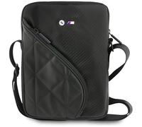CG Mobile BMW Tablet Bag 10'', PU Leather & Carbon M Collection, Metal Logos, Tablet Sleeve Ultra-Portable Carrying Sleeve Case Bag Compatible with Apple iPad Mini, Samsung, Google, HP - Black