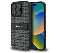 CG MOBILE DKNY DKHCP16XPRTHSLK Case for iPhone 16 Pro Max 6.9 Inch Black Texture Pattern Tonal Stripe