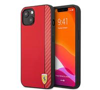CG MOBILE Ferrari Leather Case for iPhone 13 - Red Stripe