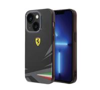 CG MOBILE Ferrari PC/TPU Case with Double Layer Print Compatible with iPhone 14 Max (Black)