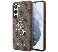 Guess Galaxy S24 Plus Back Cover Case 4G Metal Logo Brown