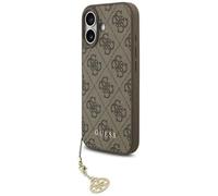 CG MOBILE Guess 4G Charms Collection Compatible with MagSafe Case for iPhone 17 (Brown)