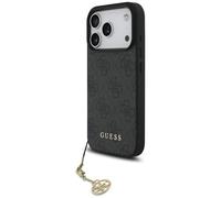CG MOBILE Guess 4G Charms Collection Compatible with MagSafe Case for iPhone 17 Pro (Black)