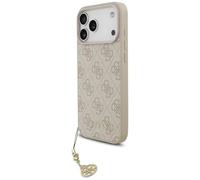 CG MOBILE Guess 4G Charms Collection Compatible with MagSafe Case for iPhone 17 Pro Max (Pink)
