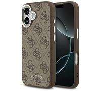CG MOBILE Guess 4G Classic Logo Compatible with MagSafe Case for iPhone 17 (Brown)