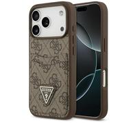 CG MOBILE Guess 4G Double Card Triangle Case for iPhone 17 Pro (Brown)