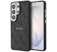 CG MOBILE Guess 4G Embossed Ring Compatible with MagSafe Case for Samsung Galaxy S26 Ultra (Black)