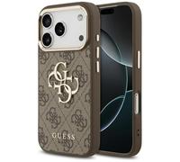CG MOBILE Guess 4G Large 4G Classic Logo Case for iPhone 17 Pro (Brown/Gold)