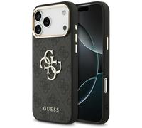 CG MOBILE Guess 4G Large 4G Classic Logo Case for iPhone 17 Pro Max (Black/Gold)