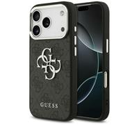 CG MOBILE Guess 4G Large 4G Classic Logo Case for iPhone 17 Pro Max (Black/Silver)