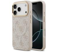 CG MOBILE Guess 4G PU Classic Logo Compatible with MagSafe Case for iPhone 17 Pro (Pink)
