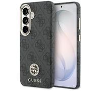 CG MOBILE Guess 4G Rhinestone Logo Compatible with MagSafe Case for iPhone Samsung Galaxy S26 (Black)