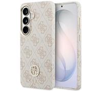 CG MOBILE Guess 4G Rhinestone Logo Compatible with MagSafe Case for iPhone Samsung Galaxy S26 Plus (Pink)