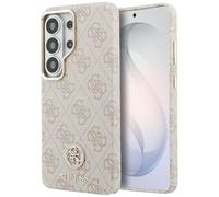 CG MOBILE Guess 4G Rhinestone Logo Compatible with MagSafe Case for iPhone Samsung Galaxy S26 Ultra (Pink)