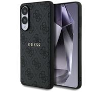 CG MOBILE Guess 4G Ring Classic Logo Compatible with MagSafe Case for Samsung Galaxy S25 Edge (Black)