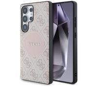 CG MOBILE Guess 4G Round Patch Classic Logo Compatible with MagSafe Case for Samsung Galaxy S25 Ultra (Pink)