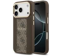Guess 4G Stripe Case with MagSafe for iPhone 17 Pro 6.3" Brown - GUHMP17LPG4SEMCW