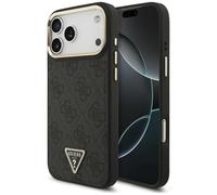 Guess 4G Triangle Logo Case with MagSafe for iPhone 17 Pro Max 6.9" Black Gold
