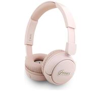 CG MOBILE Guess Bluetooth 5.3 On-Ear Headphones with Metallic Logo (Pink)