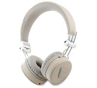 Guess Grained Classic Round Shape Bluetooth On Ear ENC Headphone Beige