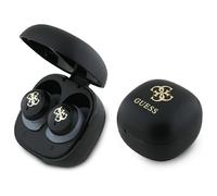 CG Mobile Guess Bluetooth TWS Earphone + Iridescent 4G Printed Logo docking station black