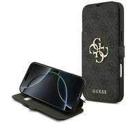 CG MOBILE Guess Book 4G Metal Logo Case for iPhone 17 Pro Max (Black)