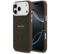 CG MOBILE Guess Classic Logo Compatible with MagSafe Case for iPhone 17 Pro Max (Brown)