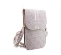 CG MOBILE Guess Crossbody Wallet 4G with Stripe Pattern, Universal Compatibility, Secure Space for Phone, Cash and Cards (Pink)