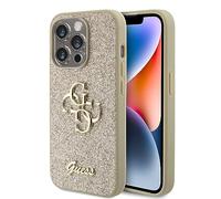 Guess Glitter Script Big 4G Case for iphone 15 Pro Max 6.7" Gold - GUHCP15XHG4SGD