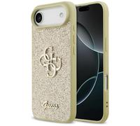 CG MOBILE Guess Fixed Glitter Large 4G Case for iPhone 17 Air (Gold)