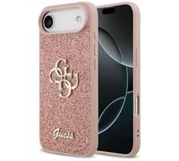CG MOBILE Guess Fixed Glitter Large 4G Case for iPhone 17 Air (Pink)