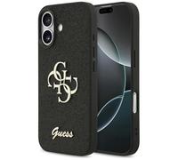 CG MOBILE Guess Fixed Glitter Large 4G Case for iPhone 17 (Black)