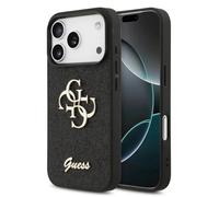 CG MOBILE Guess Fixed Glitter Large 4G Case for iPhone 17 Pro (Black)